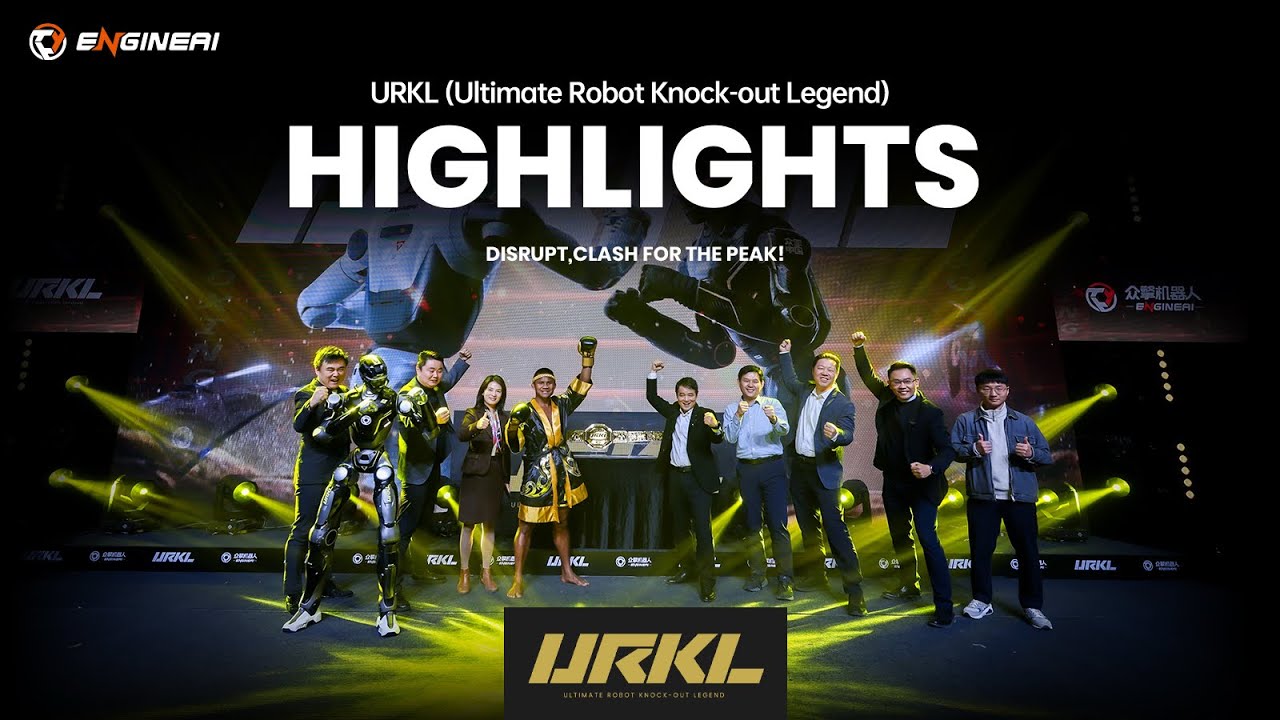 Brave Mind Fighters team with their humanoid robot at the URKL humanoid-combat tournament